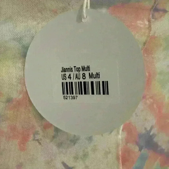 Princess Polly Multi Color Long Sleeve Shirt Size US 4 New With Tags - Picture 3 of 3